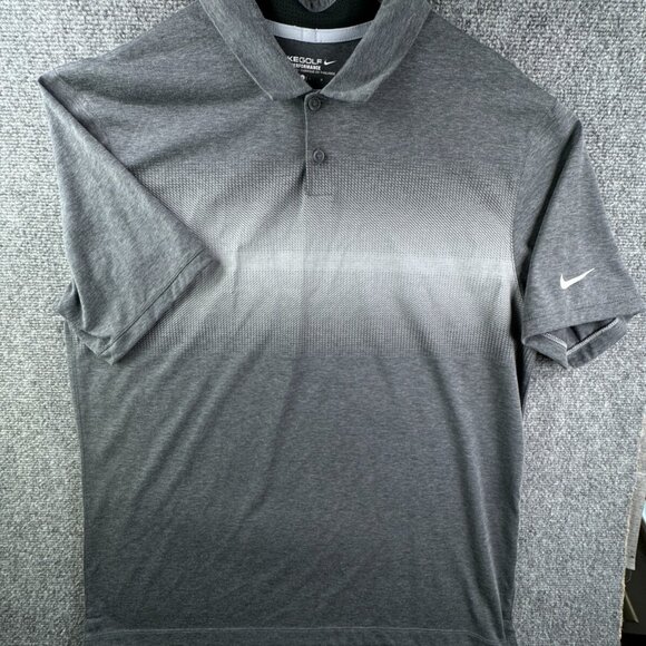 Nike Golf Tour Performance Large Dri-fit Polo Shirt Short Sleeve Gray Fade Adult - Picture 1 of 9